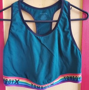 TomboyX Sports Bra- Forest Green